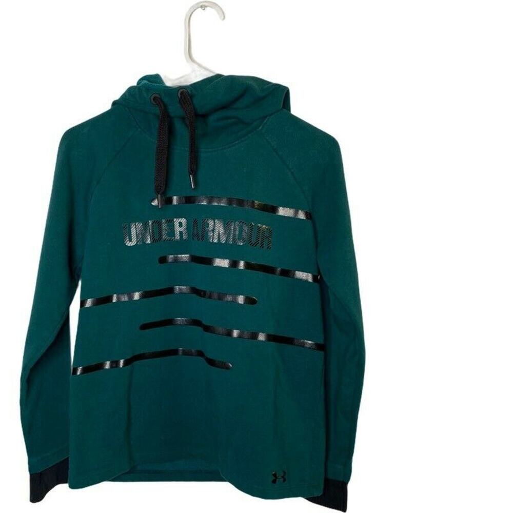 Under Armour Women's Threadborne Loose Fit Pullover Hoodie Green XS 1316807